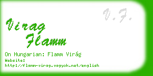 virag flamm business card